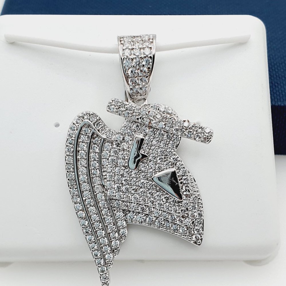 "925 Sterling Silver Plated CZ Pendant, INUS1BR284
